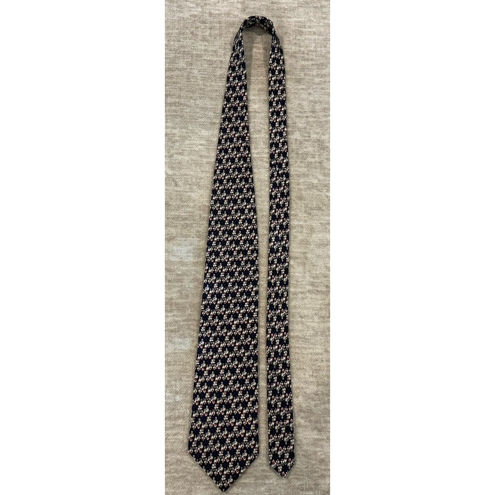 The Disney Store Goofy‎ Tie 100% Silk Navy Blue